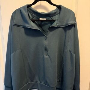 Women's Blue Quarter-Zip Sweater